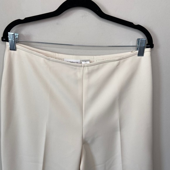 Liz Claiborne Cream Off White Everyday Essential Slacks Size 10 - Picture 3 of 7